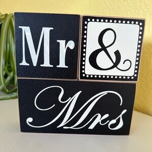 Mr. & Mrs wood decor